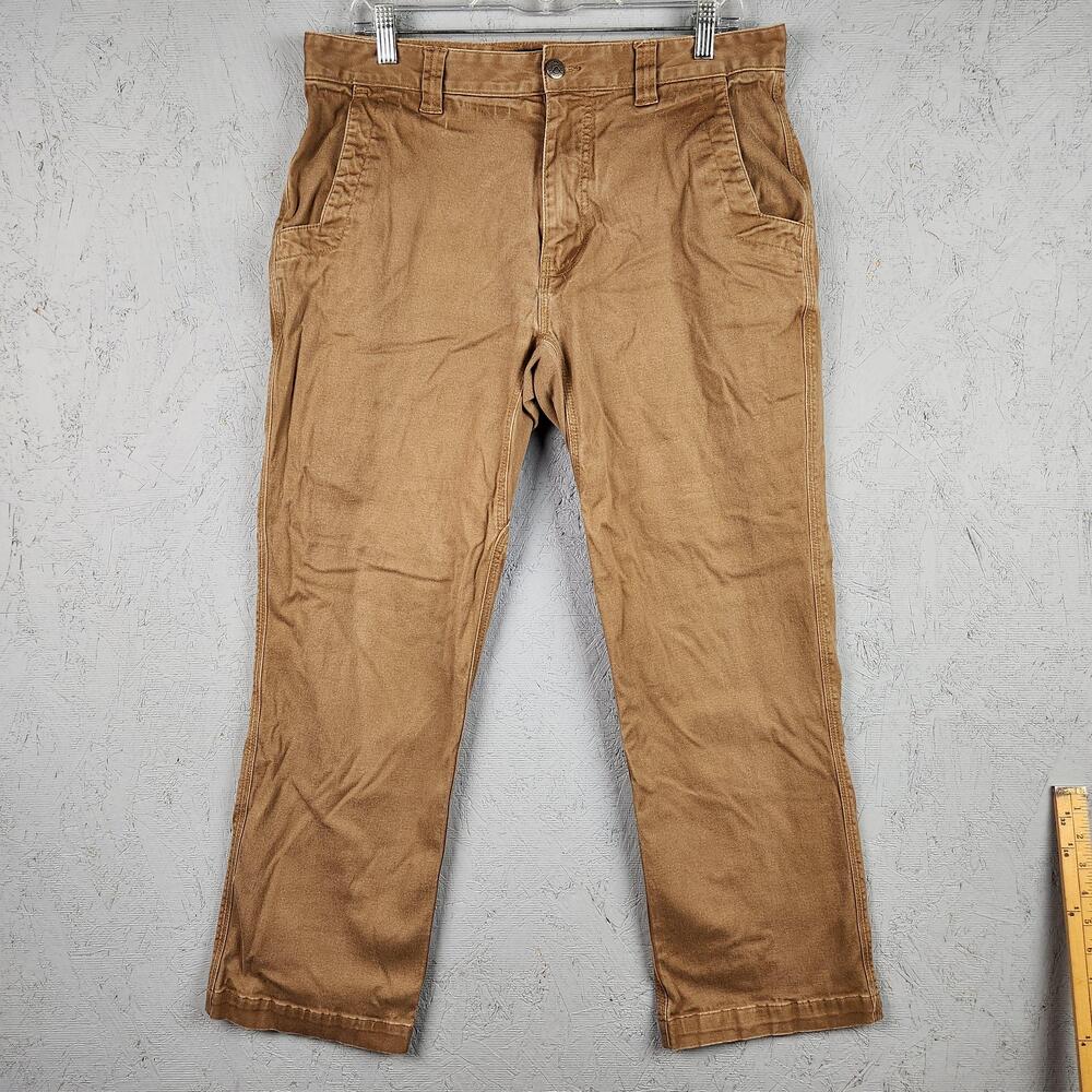 Mountain Khakis Pants Mens 34x30 Brown Relaxed Fit Canvas Work Outdoor Chino